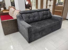 fabric three seater sofa bed with