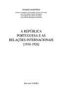 10% desconto imediato promoção exclusiva online: A Republica Portuguesa E As Relacoes Internacionais 1910 1926 Pedro Soares Martinez Google Books