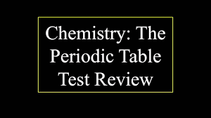 periodic table test review you