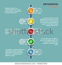 Structure Timeline Business Icons 5 Steps Stock Vector Royalty Free