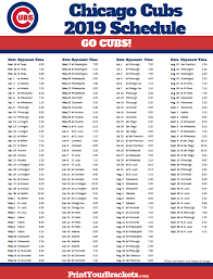 Mlb standings, news, tv listings, playoff picture, & more! Printable 2019 Chicago Cubs Schedule Cubs Baseball Chicago Cubs Baseball Cubs Schedule