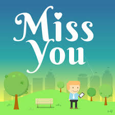 miss you text symbol vector image