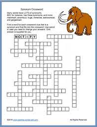 crossword printable puzzle for