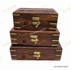 sheesham wood brown wooden jewelry box