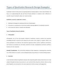 Example of methodology in concept paper. 6 Types Of Qualitative Research Methods With Examples