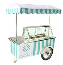 easy operate fried ice cream cart ice