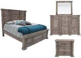 maverick queen size bedroom set gray