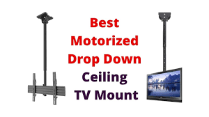 motorized drop down ceiling tv mount