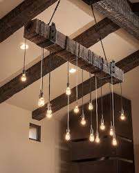 Rustic Wood Beam Lighting Industrial Chandelier Id Lights Unusual Lighting Rustic House Industrial House
