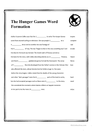 the hunger word formation