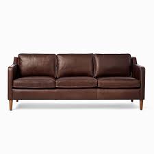 west elm hamilton leather sofa 70 91
