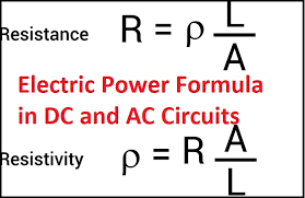 Electric Power Formula In Dc And Ac