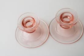 Vintage Blush Pink Depression Glass