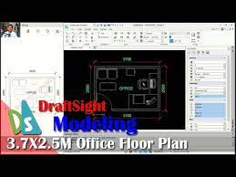 5m Office Floor Plan With Draftsight