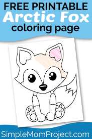 Cute little fox coloring page rubber fox coloring pages are a great way for kids to learn their animals and for adults to enter the fantasy realm of coloring. Free Printable Baby Fox Coloring Page Simple Mom Project