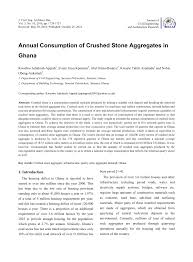 Pdf Annual Consumption Of Crushed Stone Aggregates In Ghana