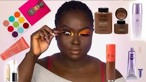 orange and gold makeup tutorial