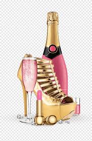 pink and gold wine bottle wine gl