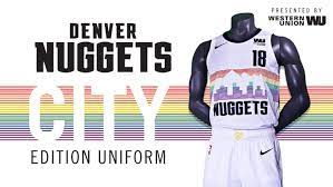 Denver nuggets official nike nba city swingman jersey. Must See The Denver Nuggets Have Brought Back The Rainbow Skyline Jersey Denver Stiffs