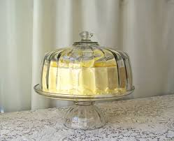 Vintage Pedestal Cake Stand Dome Lid