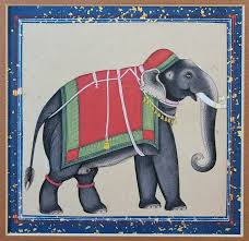 19C Indian Miniature Painting of an Elephant - Rockwell Antiques Dallas