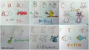 It is time to draw alphabets kids! Alphabet Drawings For Kids Step By Step Image Tutorials Kids Art Craft