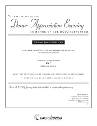 Donor Appreciation Invitation Invitations Appreciation