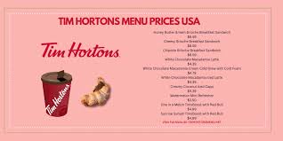 tim hortons menu s usa 2023