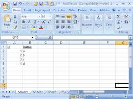 read and import excel file into dataset