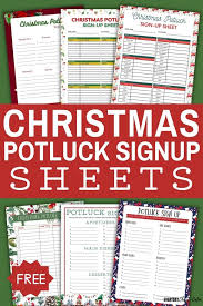 7 free printable christmas potluck sign