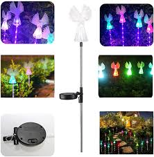 4.6 out of 5 stars. Buy Ovker Outdoor Solar Angel Lights 2 Pack Solar Powered Memorial Light With Fiber Optic Angel Decorative Lights Waterproof And Multi Color Changing Led Lightsfor Yard Decorations Garden Gifts Online In Vietnam B08r9v4dhx