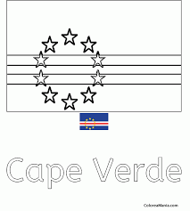 O branco, a paz que se quer. Colorear Republica De Cabo Verde Banderas De Paises Dibujo Para Colorear Gratis