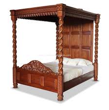 four poster canopy fl bed in mahogany