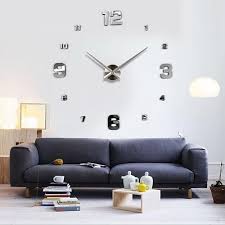 Frameless Large Diy Wall Clock Modern