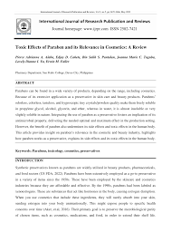pdf toxic effects of paraben and its