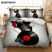 3d bedding set cat dog print comforter
