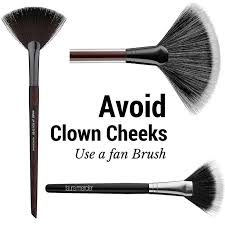 avoid clown cheeks use a fan brush