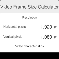 video frame size calculator