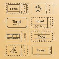 Ticket Icon In The Outline Style Ticket Vector Illustration