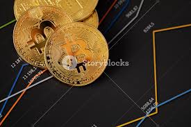 Gold Bitcoin On Financial Charts For Cryptocurrency Prices