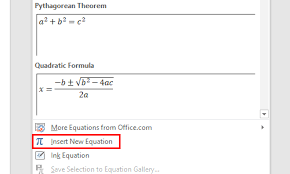 How To Insert Mathematical Formulas And