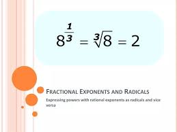 Ppt Fractional Exponents And Radicals