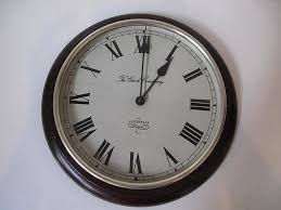 Round Timber Wall Clock 29cm Diameter