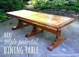 Diy Triple Pedestal Dining Table