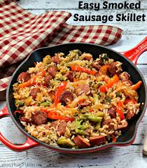 easy smoked sausage skillet recipe quick convenient a super when you at publix