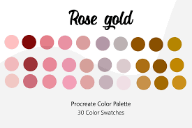 rose gold procreate color palette