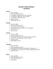 400 meter training schedule one for