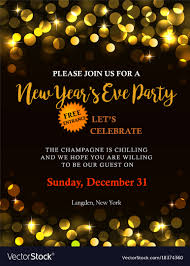 New Year Party Invitation Royalty Free Vector Image