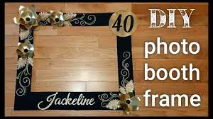 diy black and gold photo booth frame
