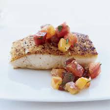 pan seared halibut with tomato